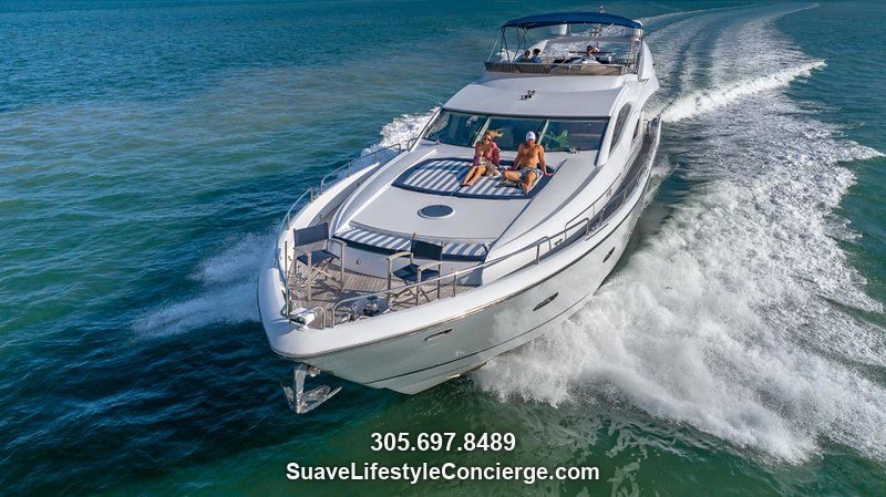 90 Foot Sunseeker Alaina yacht charter in Miami by Suave Lifestyle Concierge