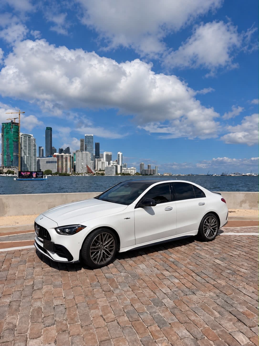 White Mercedes-AMG C43
