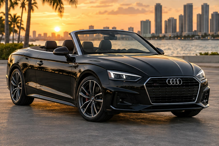 Black Audi A5 convertible