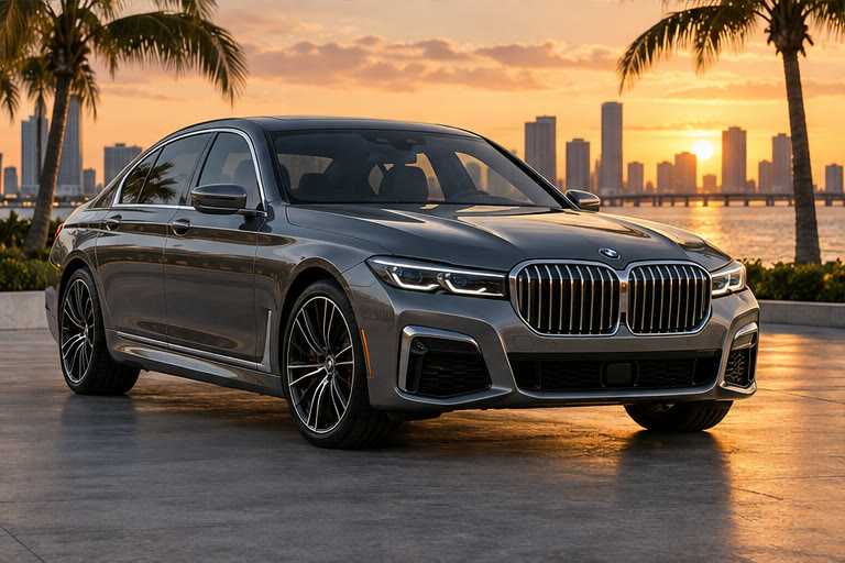 Grey BMW 760i