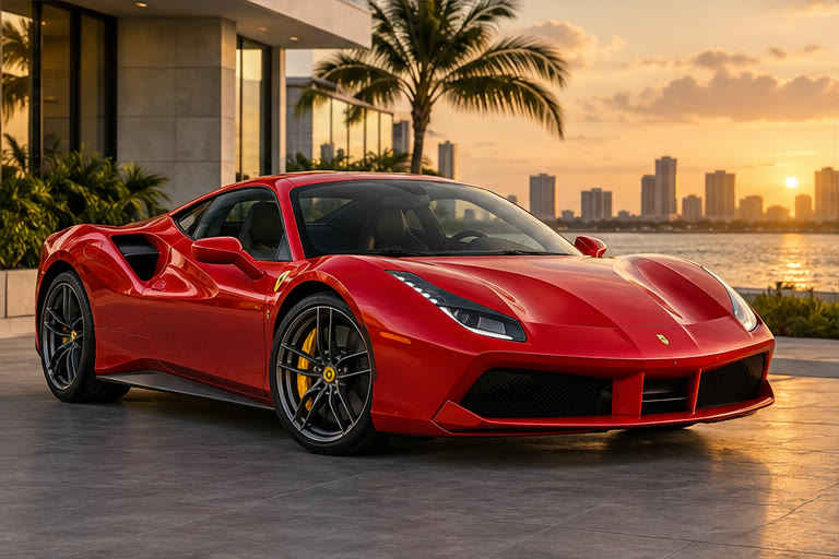 Red Ferrari 488