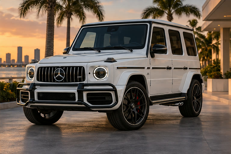 White Mercedes-AMG G63