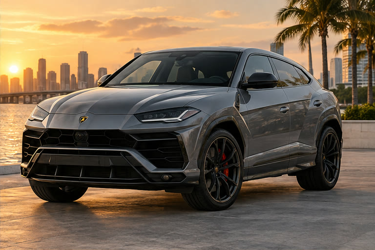 Grey Lamborghini Urus